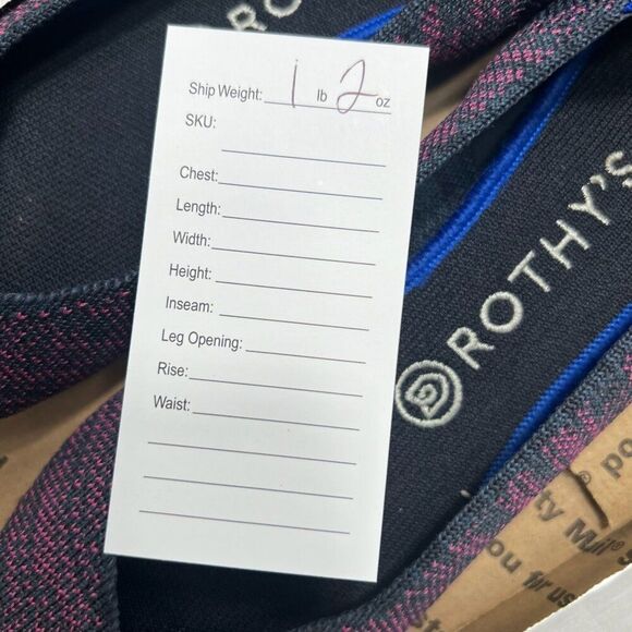 Rothy's Retired The Point Heathered Magenta Purple Flats Size 8.5 - Picture 7 of 7
